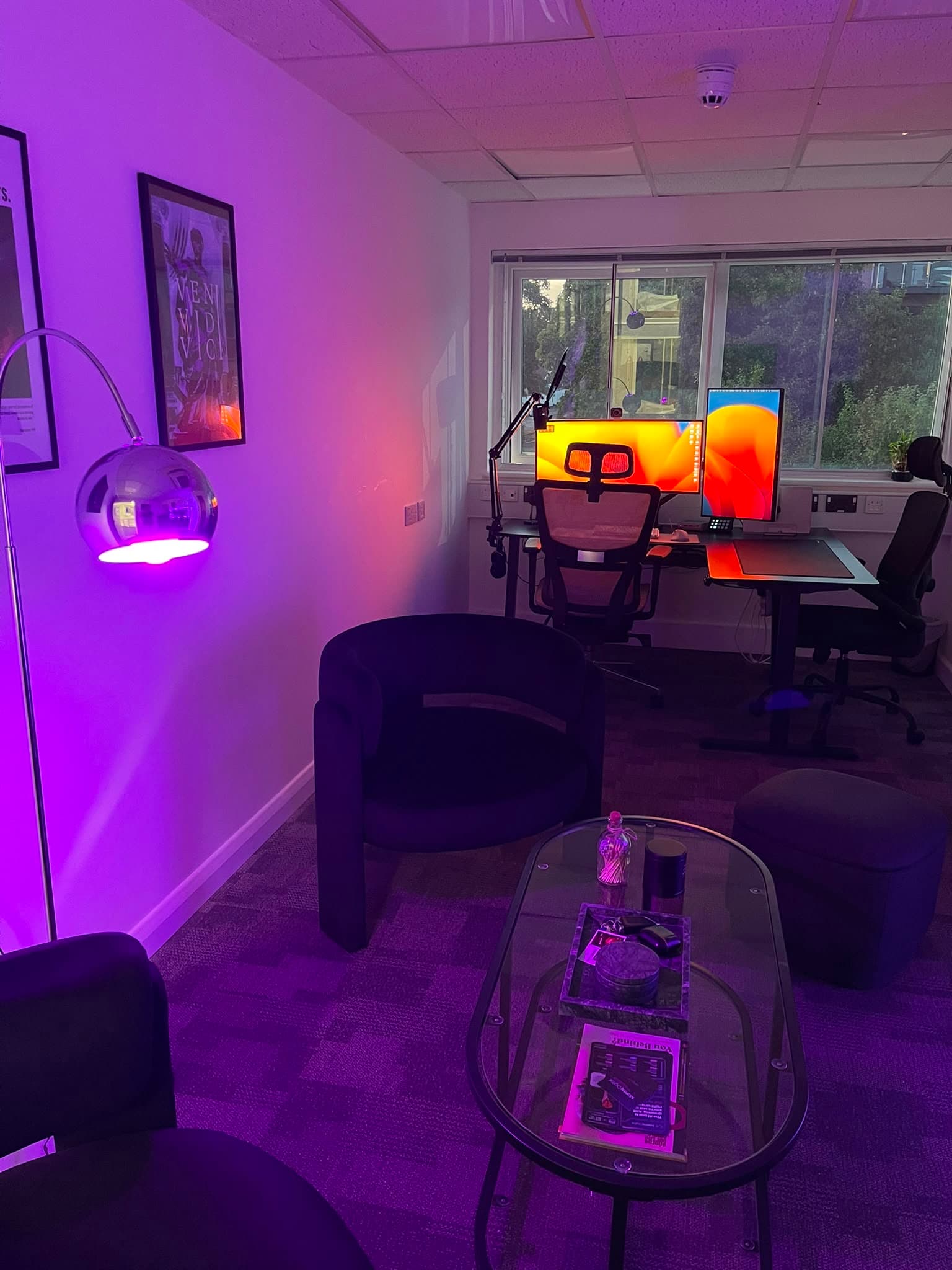 Desks and dual-monitor workstations at the Montaj Digital HQ