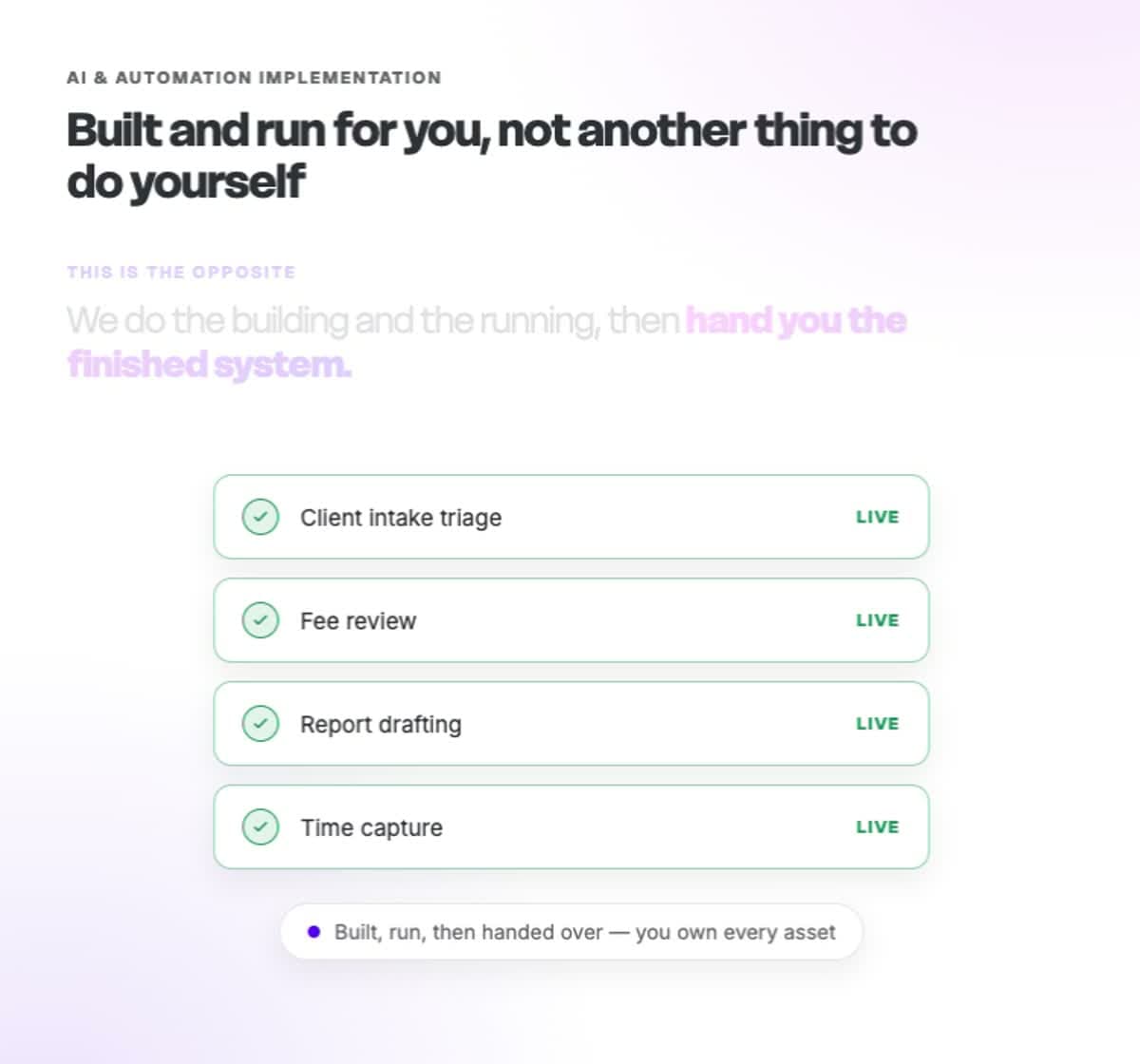Built And Run For You